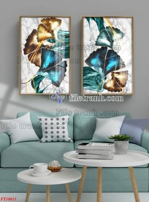 File in trần File tranh bộ hiện đại FT10017 (bản gốc) phong cảnh