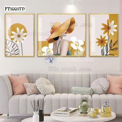 File in trần File tranh hiện đại pha lê gương FT100177 (bản gốc) đại dương