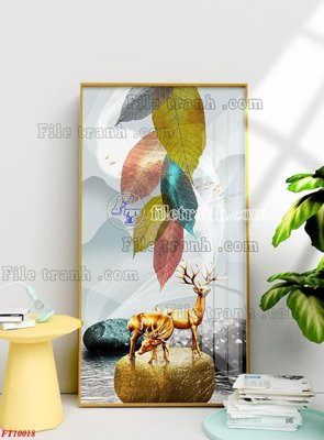 Download file File tranh bộ hiện đại FT10018 (gốc) in mica ốp bếp