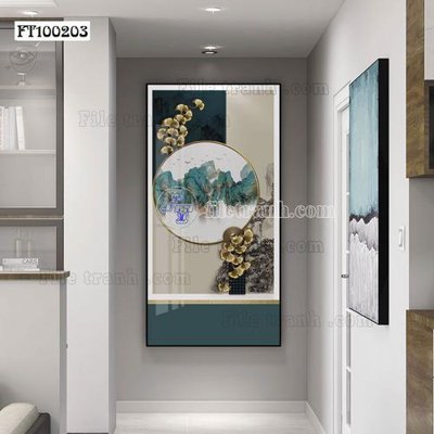 File gốc File tranh hiện đại pha lê gương FT100203 (ảnh chi tiết) để in ấn