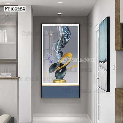 File in ấn File tranh hiện đại pha lê gương FT100224 chuyên nghiệp