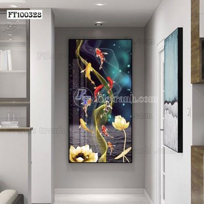 File in lụa File tranh hiện đại pha lê gương FT100328 (tân cổ điển) File tranh hiện đại pha lê gương FT100328