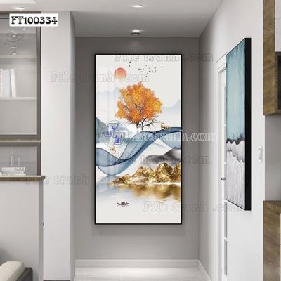 File tranh File tranh hiện đại pha lê gương FT100334 (bản gốc) trang trí văn phòng