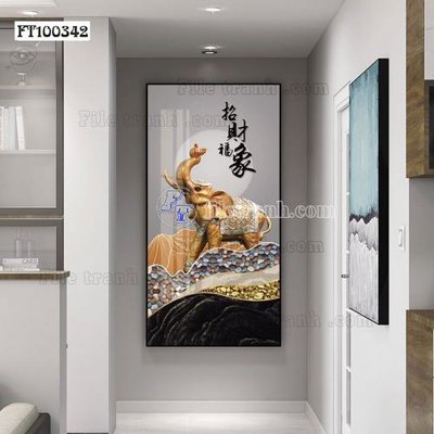 File tranh File tranh hiện đại pha lê gương FT100342 (bản gốc) in canvas