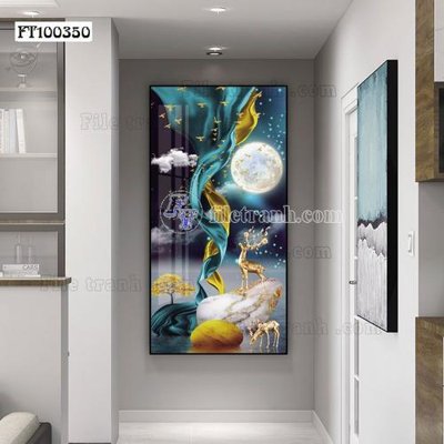 File in ấn cao cấp File tranh hiện đại pha lê gương FT100350 (file gốc)