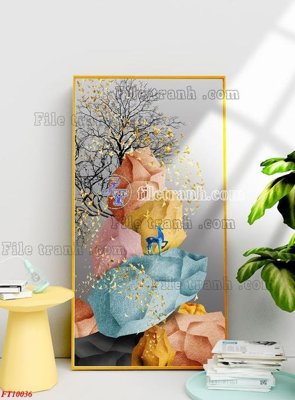 File in mica File tranh bộ hiện đại FT10036 (ảnh gốc) đẹp