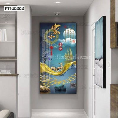 File tranh gốc File tranh hiện đại pha lê gương FT100362 (bản quyền) Filetranh.com
