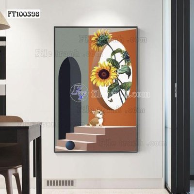 Tải file File tranh hiện đại pha lê gương FT100398 (PSD) cho in ấn quảng cáo