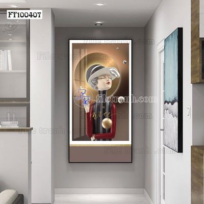 File gốc File tranh hiện đại pha lê gương FT100407 (cho in ấn) độc quyền