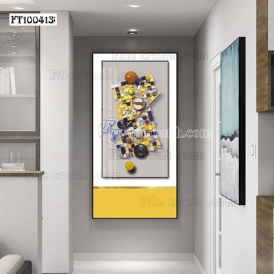 File gốc in tráng gương File tranh hiện đại pha lê gương FT100413 chi tiết