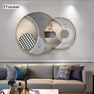 File gốc in ấn File tranh hiện đại pha lê gương FT100435 chuẩn màu CMYK