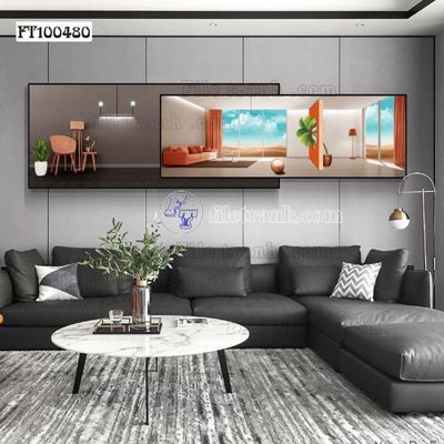 File in ấn chuyên nghiệp File tranh hiện đại pha lê gương FT100480 (file gốc)