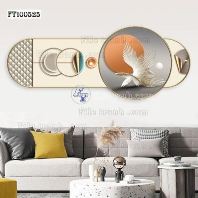 File tranh gốc PSD File tranh hiện đại pha lê gương FT100525 còn nguyên layer