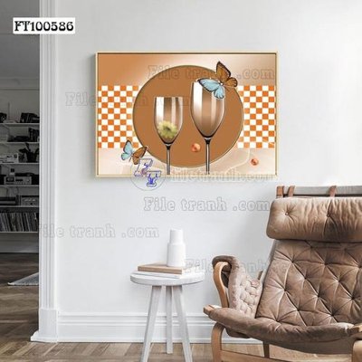 Ảnh mô tả file gốc in mica File tranh hiện đại pha lê gương FT100586