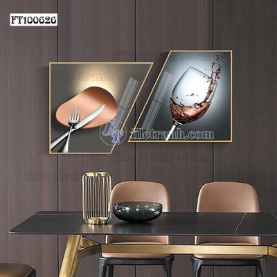 File in ấn File tranh hiện đại pha lê gương FT100626 chuyên nghiệp