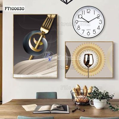 File in trần File tranh hiện đại pha lê gương FT100630 (bản gốc) mây trời