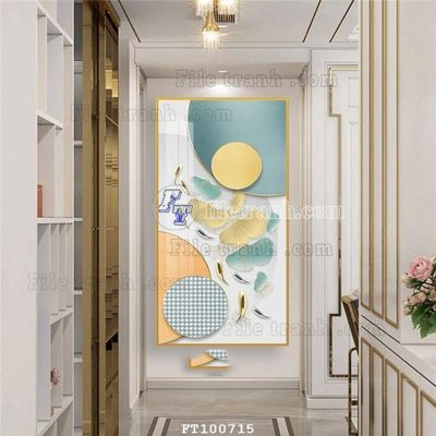 Tải file File tranh hiện đại pha lê gương FT100715 (gốc) chủ đề phong thủy