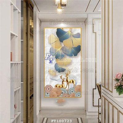 File in trần File tranh hiện đại pha lê gương FT100723 (bản gốc) bầu trời