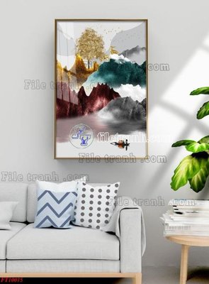 Download file gốc File tranh bộ hiện đại FT10075 (in mica) trang trí