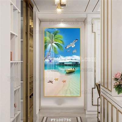 File gốc in ấn File tranh hiện đại pha lê gương FT100796 chuẩn màu CMYK