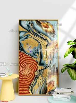 File tranh in tráng gương File tranh bộ hiện đại FT10086 (siêu nét)