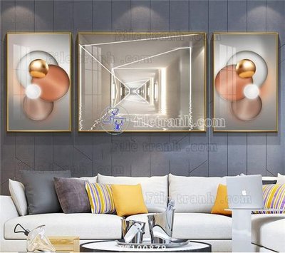 File in trần File tranh hiện đại pha lê gương FT100879 (bản gốc) hoa văn