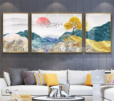 Download file gốc File tranh hiện đại pha lê gương FT100909 (in lụa) hoa lá