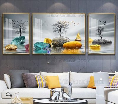 File gốc File tranh hiện đại pha lê gương FT100921 (ảnh chi tiết) để in lụa