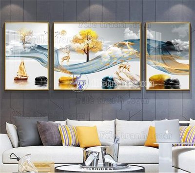 File tranh File tranh hiện đại pha lê gương FT100941 (bản gốc) in canvas