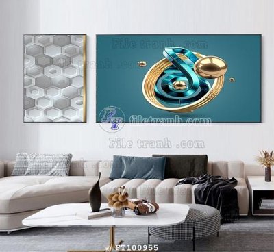 Ảnh gốc File tranh hiện đại pha lê gương FT100955 (độ nét cao) in mica