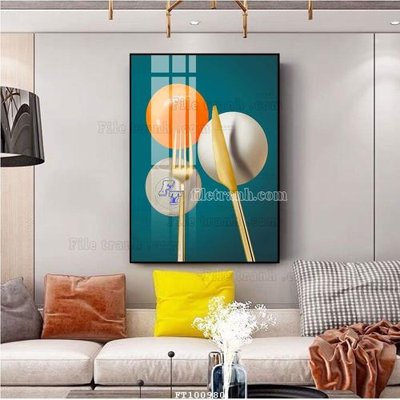 File gốc File tranh hiện đại pha lê gương FT100980 (in mica) làm quà tặng