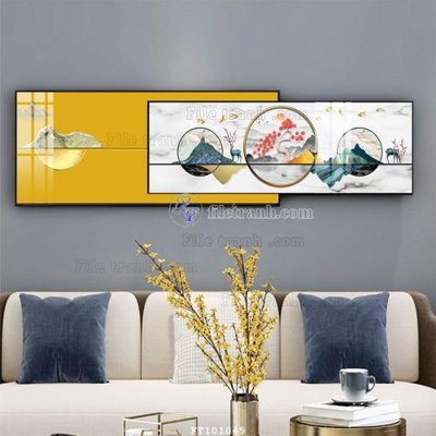 File PSD File tranh hiện đại pha lê gương FT101045 (chất lượng in ấn)