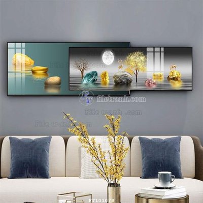 File gốc in ấn File tranh hiện đại pha lê gương FT101078 chất lượng vượt trội