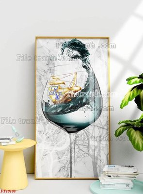 File tranh File tranh bộ hiện đại FT10108 (ảnh gốc) in trần xuyên sáng