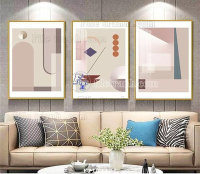 File in trần File tranh hiện đại pha lê gương FT101171 (bản gốc) hoa văn