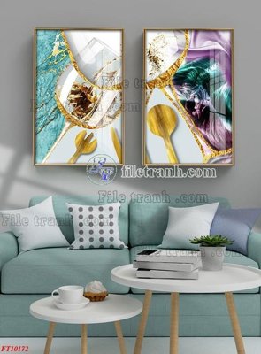 File ảnh File tranh bộ hiện đại FT10172 (gốc) cho trang trí nội thất