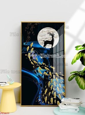 File tranh in trần 3D File tranh bộ hiện đại FT10177 (ảnh gốc)