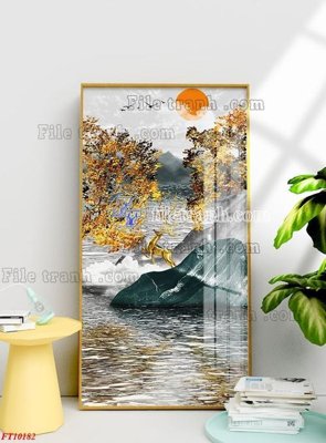 File gốc File tranh bộ hiện đại FT10182 (in lụa) cao cấp