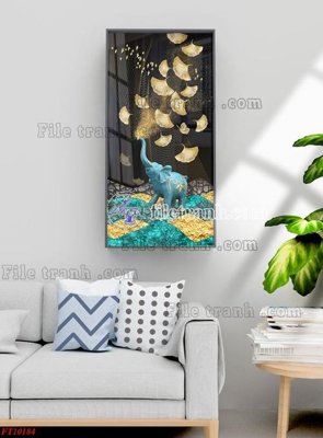 File gốc File tranh bộ hiện đại FT10184 (in lụa) họa tiết 3D