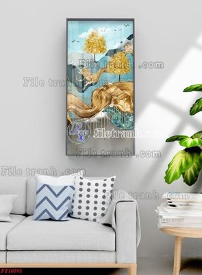 File tranh File tranh bộ hiện đại FT10195 (bản gốc) treo quán cafe