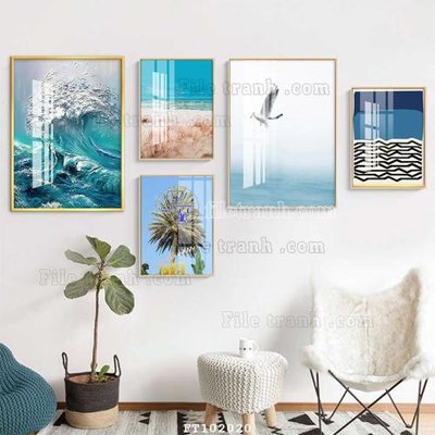 File tranh quảng cáo File tranh hiện đại pha lê gương FT102020 (file gốc) chuyên nghiệp