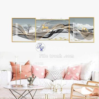 File tranh File tranh hiện đại pha lê gương FT102046 (gốc) chủ đề thành phố