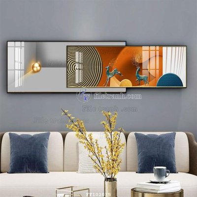 File gốc File tranh hiện đại pha lê gương FT102075 (in tráng gương) ốp tường