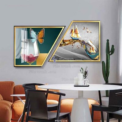 File ảnh File tranh hiện đại pha lê gương FT102134 (gốc) in biển hiệu