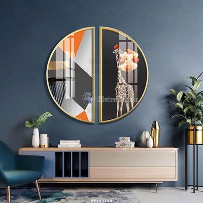 File tranh File tranh hiện đại pha lê gương FT102180 (gốc) phong cách tối giản