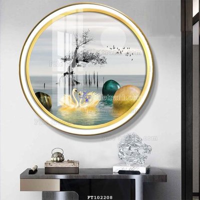 File in trần File tranh hiện đại pha lê gương FT102208 (bản gốc) phong cảnh