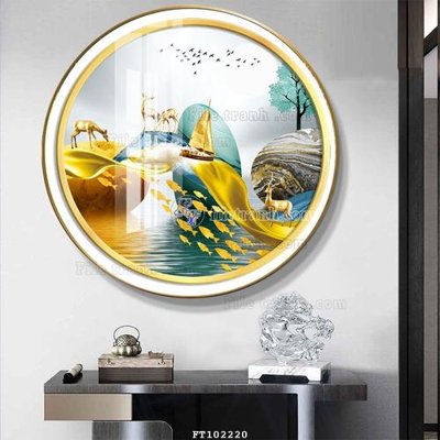 File in lụa File tranh hiện đại pha lê gương FT102220 (tân cổ điển) File tranh hiện đại pha lê gương FT102220