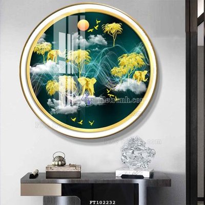 Hình ảnh file gốc in lụa File tranh hiện đại pha lê gương FT102232