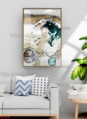 Ảnh gốc file in lụa File tranh bộ hiện đại FT10228 chi tiết