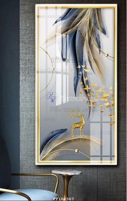 File tranh File tranh hiện đại pha lê gương FT102307 (gốc) chủ đề động vật